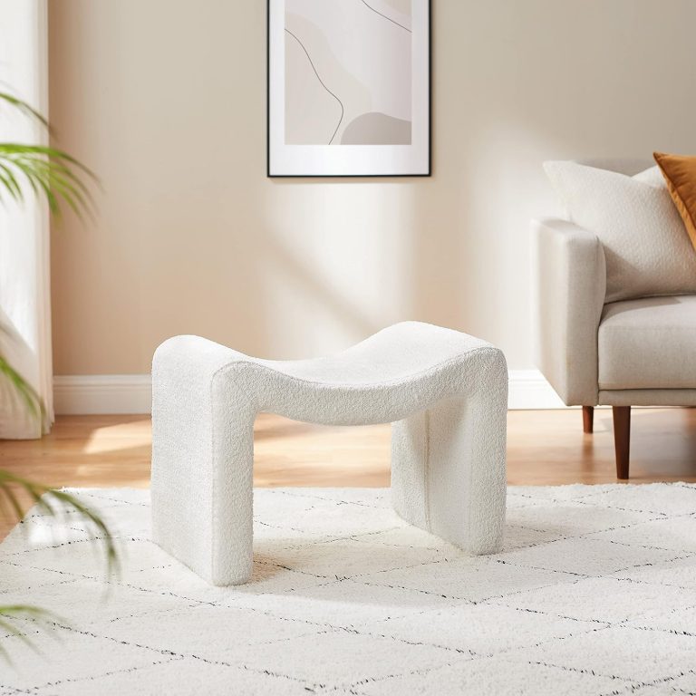 Large Footstool Ottoman, Multi-Functional Modern Foot Stool, Sofa Footrest Extra Seating for Living Room, Entryway, Hallways and Bedrooms
