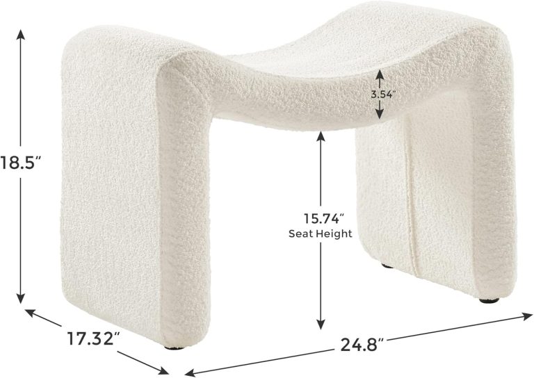 Large Footstool Ottoman, Multi-Functional Modern Foot Stool, Sofa Footrest Extra Seating for Living Room, Entryway, Hallways and Bedrooms