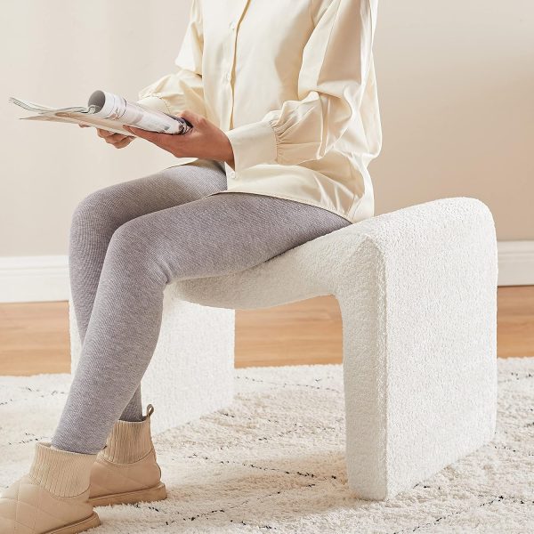 Large Footstool Ottoman, Multi-Functional Modern Foot Stool, Sofa Footrest Extra Seating for Living Room, Entryway, Hallways and Bedrooms - Image 4