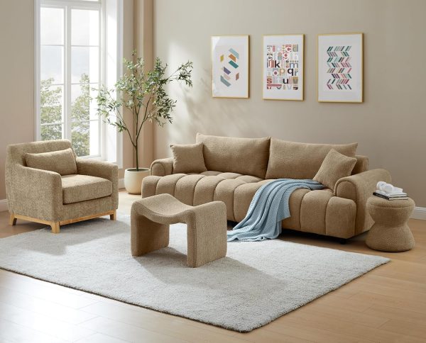 Large Footstool Ottoman, Multi-Functional Modern Foot Stool, Sofa Footrest Extra Seating for Living Room, Entryway, Hallways and Bedrooms - Image 7