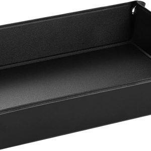 Luxspire Valet tray, PU Leather Tray, Catchall Tray, Men Women Jewelry Key Tray, Desk Storage Plate for Key Coin Phone Jewelry Wallet, Medium Size – Black